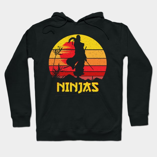 Ninja Retro Vintage Ninjas Hoodie by DARSHIRTS